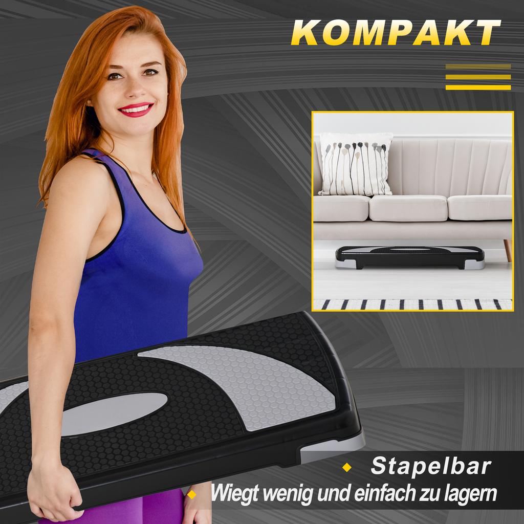 3 Level Aerobic Stepper Step Adjustable Block Board Training Yoga Fitness