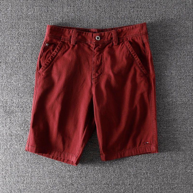 Summer Men s Casual Shorts Beach Shorts Travel Surplus Shorts Trendy Brand Quality Shorts Burgundy 38