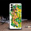 Brazil Flag Silicone Case For Samsung S23 Ultra S24 5G S21 S20 FE Back Cover Galaxy S22 s23 S24 S10 Plus Case Brazilian Football