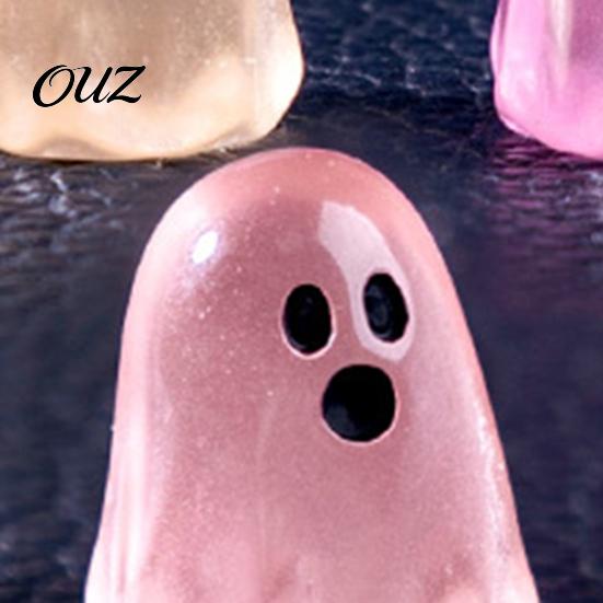 Ornamento Fantasma di Halloween 20/50/100 Pezzi Statuetta Luminosa nel Buio Mini Cartone Animato Resina Statua Luminosa Miniatura Luminosa Decorazione da Tavolo Festiva