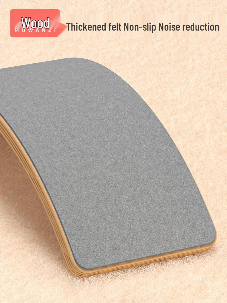 Wooden Curved Balance Board for Indoor Sensory Training - Interactive Two-Person Educational Children's Smart Seesaw.