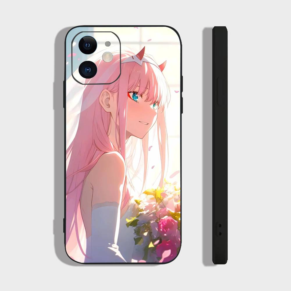 Zero Two Animation DARLING In The FRANXX Phone Case For IPhone 17 Air 16 15 14 13 Pro Max 11 12 Black Silicone Cover