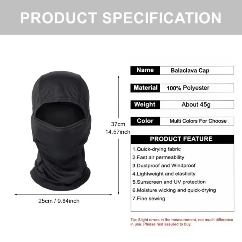 Men Bicycle Balaclava Full Face Mask Hiking Cycling Windproof Breathable Sun Protection Hat Motorcycle Helmet Liner Hat