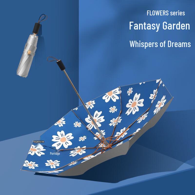 MAYDU Three-Fold UV Protection Sun & Rain Umbrella