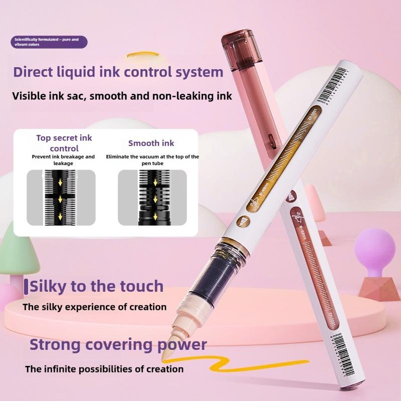 120/10 Colors Direct Liquid Acrylic Paint Pens Brush Marker for Rock Painting Stone Glass DIY Art Supplies Stationery PK LANGUO