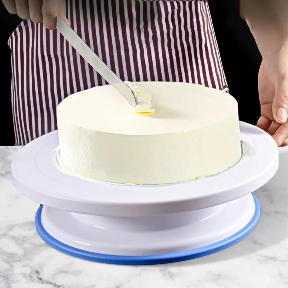 Plastic Cake Turntable Stand Round Revolving Dessert Stand DIY Rotating Cake Stand Kitchen