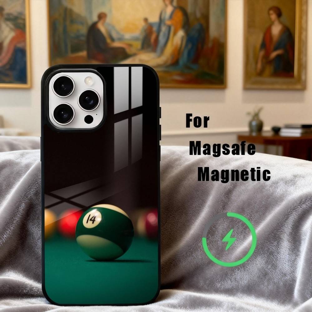 B-Billiards B-Ball S-Sports  Phone Case For iPhone17,16,15,14,13,12,11 Plus,Pro Max Magnetic For Magsafe Wireless Charging