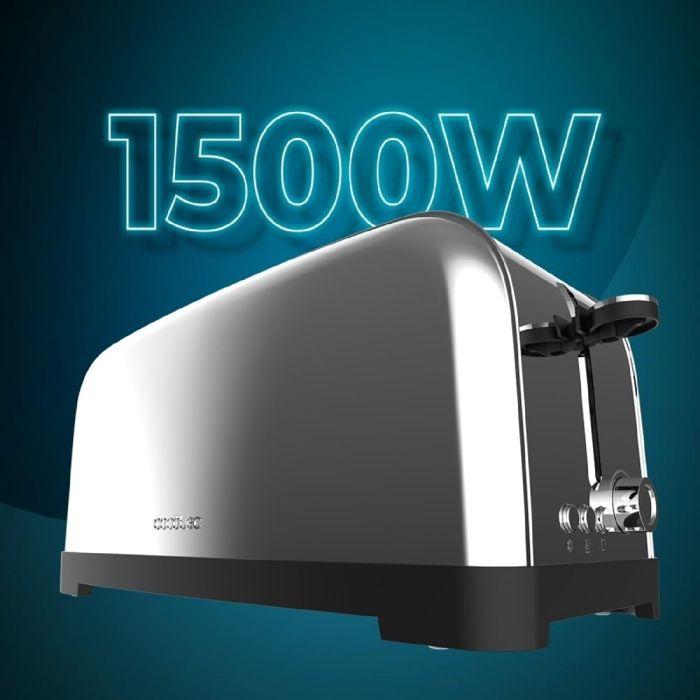 Cecotec grille-pain vertical toastin' time 1500 inox lite
