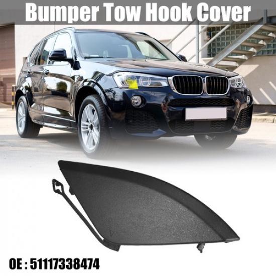 Car Front Bumper Tow Hook Cover 51117338474 for BMW X3 28iX 35iX 15-17 Black