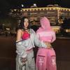 Womens Streetwear Hooded Crop Top Wide Leg Pants Set With 3D Print
