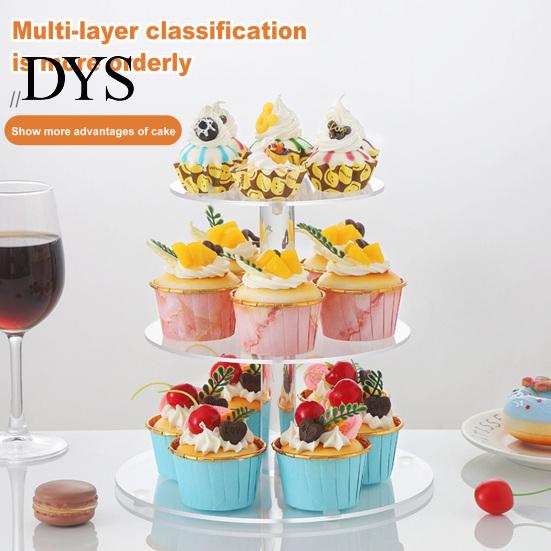 Kuchenständer 1 Set Ständer 3/4 Schichten Transparent Rund Große Kapazität Cupcake Einfache Montage Acryl Party Turm Hochzeit Zubehör Regal