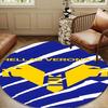 1PC Hellas-Verona Crest Round Rug for Livingroom,Bedroom, Palyroom, Chair Rug, Area rug, Circle Carpet, Large Size Fan Christmas gift