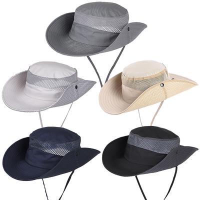 Outdoor-Sonnenhut für Herren Damen Sommer UPF50 UV-Schutz Sonnenschutz Breiter Rand Fischerhut für Outdoor-Wandern Angeln Camping
