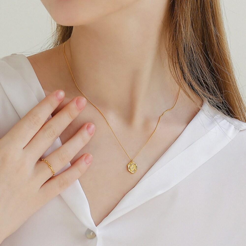 Universe Cubic Silver Chain Necklace N01117