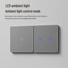 Smart Touch Control Gray Glass Switch - Mijia APP Compatible with Voice and One-Key Remote Control