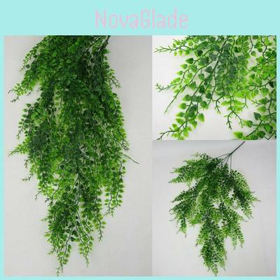 Pure Natural Style Hanging Fake Macrame Fern Succulent Artificial Greenery