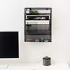 File Organizer Wall Hanging Holder Rack Mail Folder MagazineOffice Paper Document Letter Sorter Mesh Mount Vertical Iron Bin