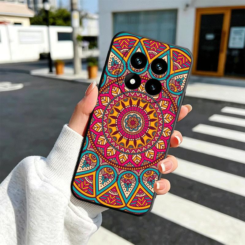 Mandala Style Pattern Soft Phone Case for Xiaomi Redmi Note 12 13 14 15 Pro Plus 11 12S 11S 11T 10 4G Black Cover Back Shell