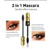 Mascara Naturel Mince, Résistant à la Sueur et Ne Coulant Pas, Mascara à Double Effet Dense et Recourbé