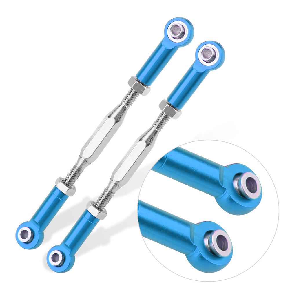 Aluminium Alloy Steering Linkage Rods for Traxxas Slash 110 Scale RC Truck (Blue)