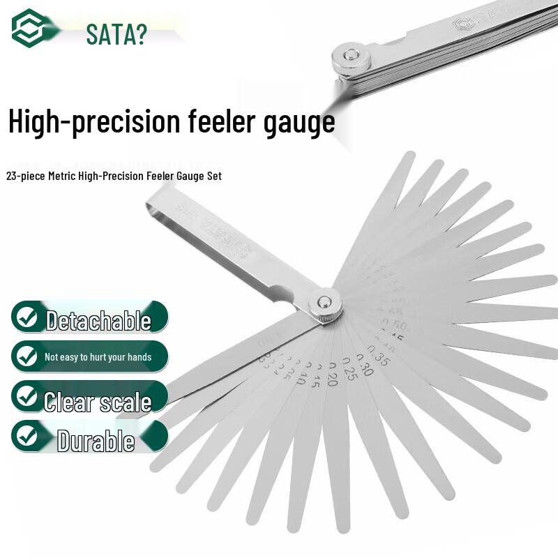 SATA 23-Piece Metric High Precision Feeler Gauge Set