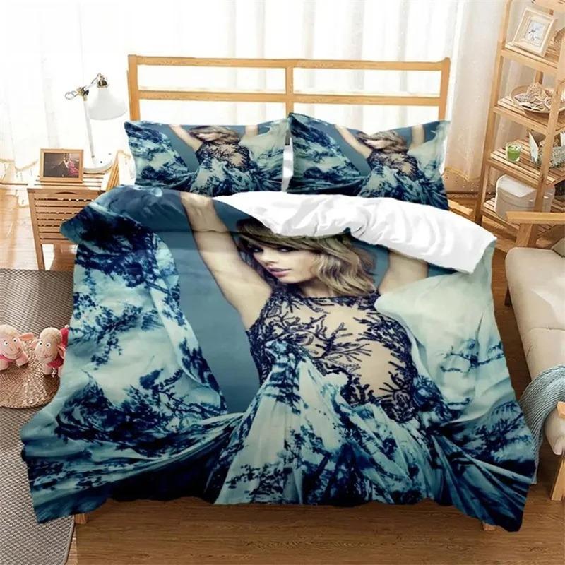 Top Stream Singer Taylor Fashionable Printed Bedding Comforter Bedding Sets Costomizable Bedding Set King Size