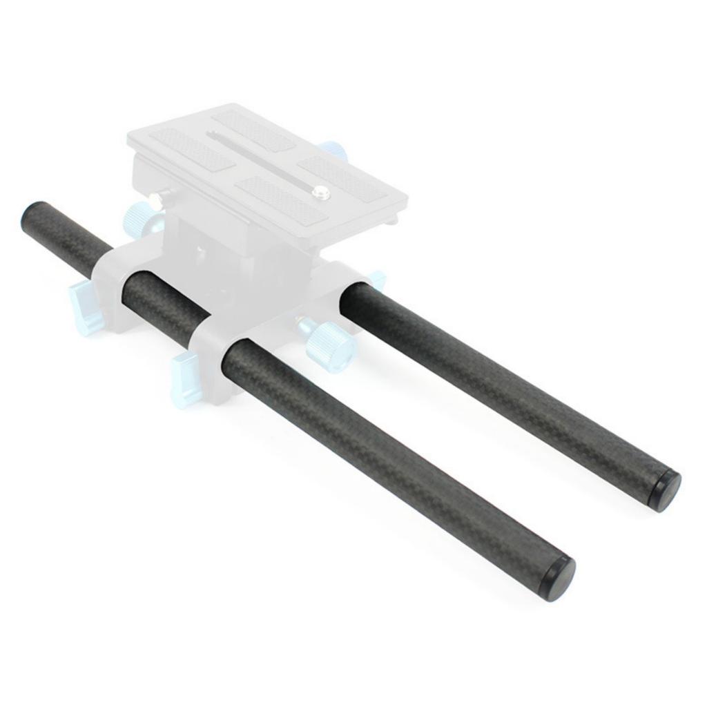 2 Peças Tubo Haste de Fibra de Carbono de 15 mm 10 cm 15 cm 25 cm 30 cm 40 cm para Sistema de Trilho de Haste de 15 mm Kit de Gaiola de Câmera de Foco de Seguidor