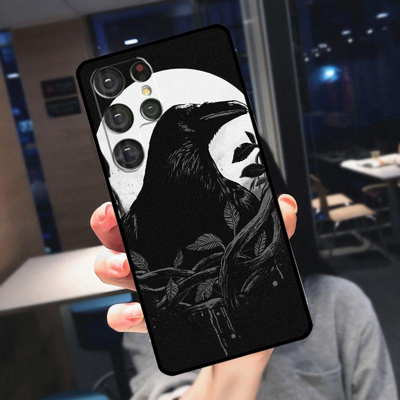 The Raven Halloween Cover For Samsung Galaxy S25 Ultra S24 S22 S21 S23 Plus S20 FE S9 S10 S24 FE Phone Case