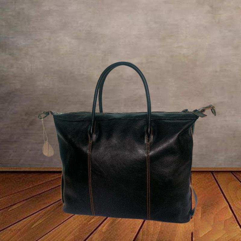 Genuine Leather Portable Men's Briefcase High-end Computer Bag High-end Feel Single-shoulder Crossbody Bag