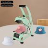 2-in-1 Green Hat Heat Press Machine W/ Timer & Temperature Control - Digital Precision,Non-Slip Base,DIY Customization for Hats