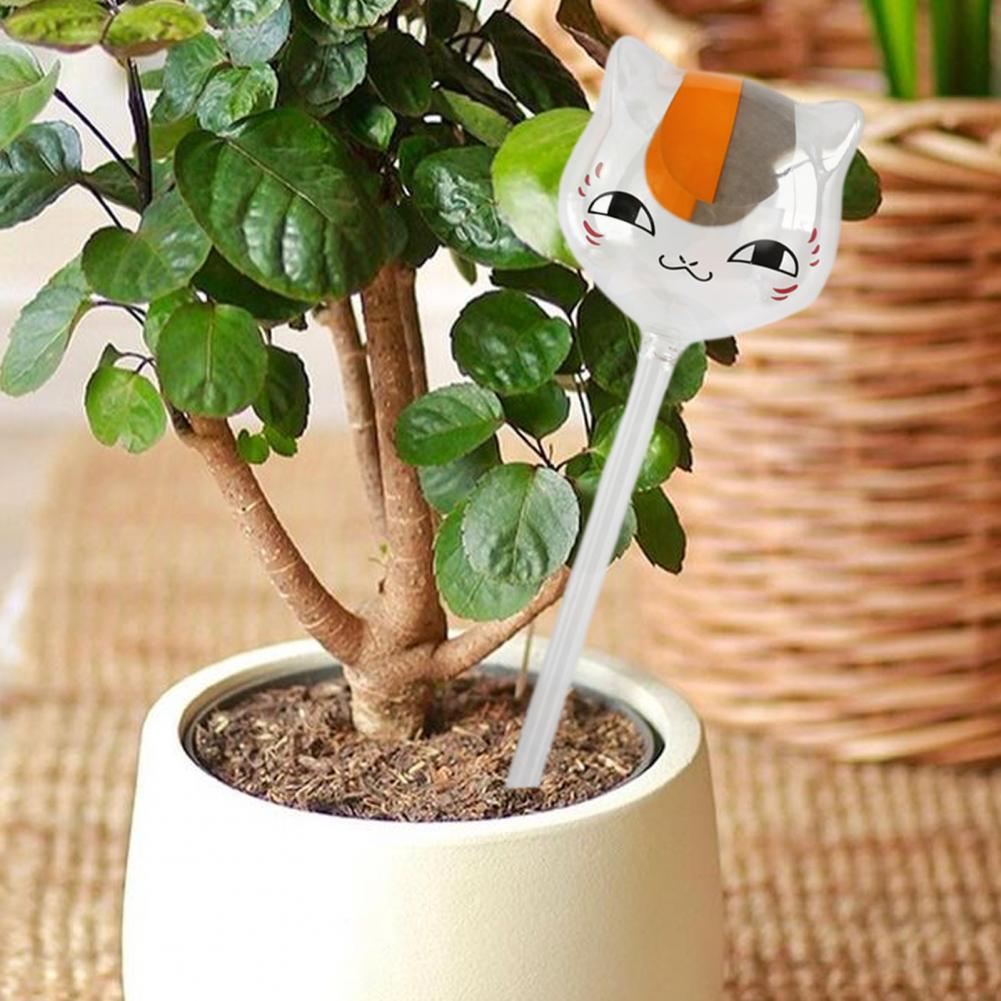 Self Watering Globes Glass Cat-shaped Plant Watering Bulbs Automatic Self-watering Globes for Indoor Outdoor Potted Plants
