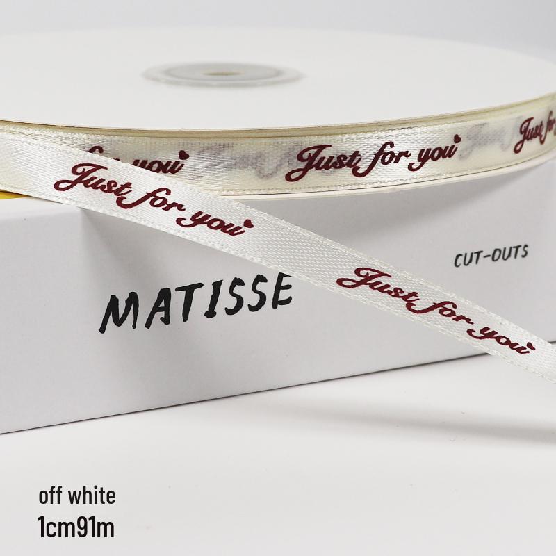 1cm Englische Satinband für DIY-Bouquet, Blumendekoration, Geschenkkorb-Binden und Verpackung.