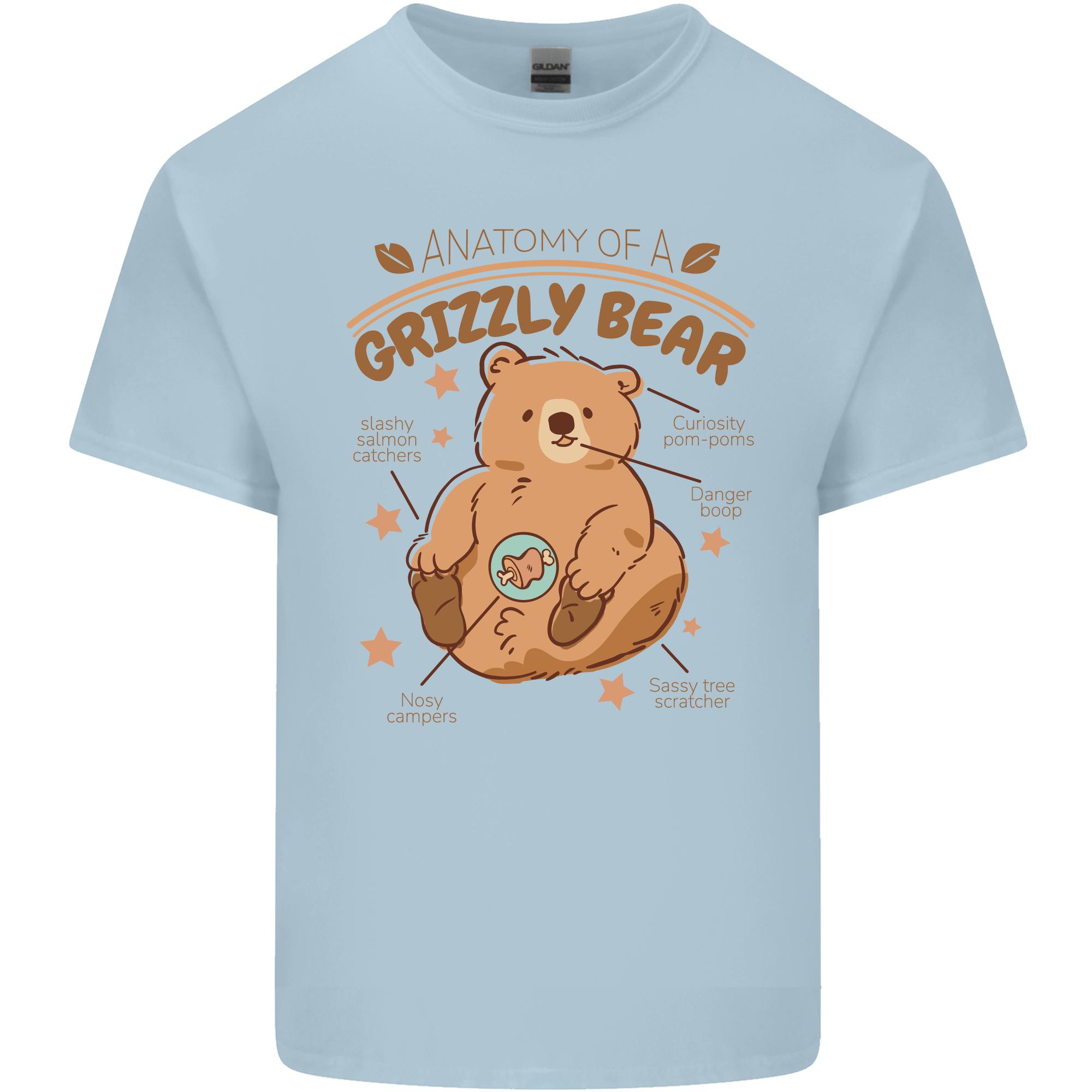 Anatomy of a Grizzly Bear Unisexs Light Cotton TShirt S