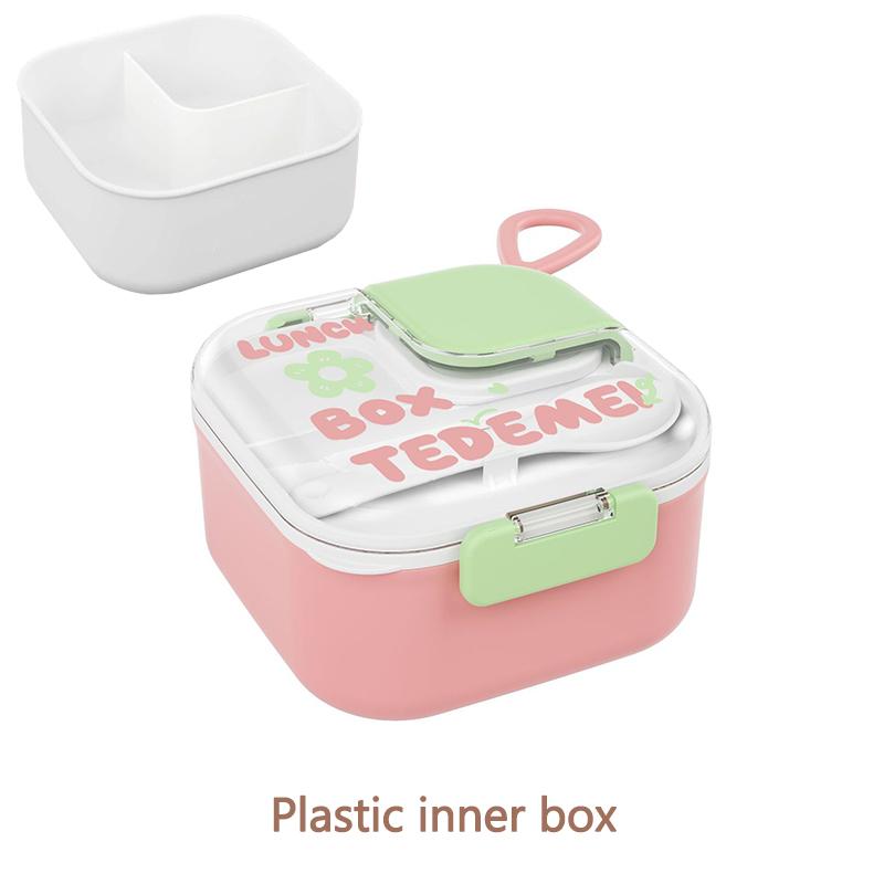 Cute Cartoon Lunch Box Children Stainless Steel Bento Box with Tableware Kids Portable Food Storage Container for Picnic School