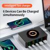 140W Magnetic Wireless Charging GaN USB C Charger PD 100W USB Type-C QC3.0 Desktop Fast Charge For Mackook Tablet iPhone Samsung