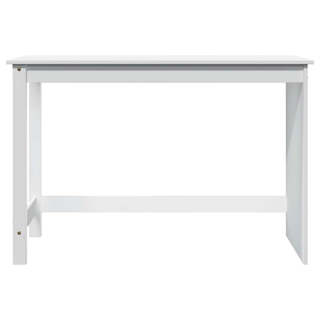 White Desk 112 x 50 x 75 cm Solid Pine Wood