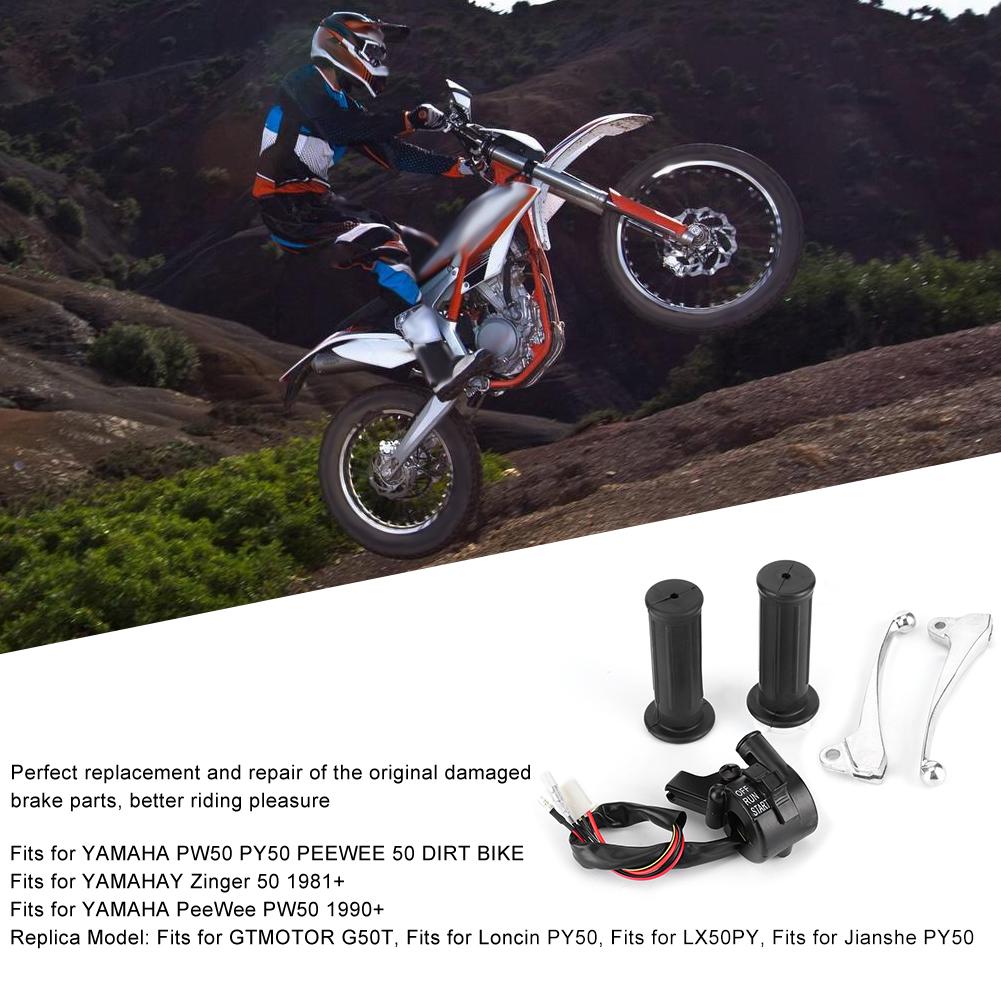 Motorrad Gasgriffgehäuse Schalter Bremshebel Kit Passend für YAMAHA PW50 PY50 PEEWEE 50 DIRT BIKE