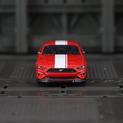 LLKD4 CCA 1:64 Ford Mustang 2018 GT Alloy Supercar Model Static Ornament Collection All Alloy Shock-absorbing Sliding Mini