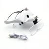 Head Mounted Optical Magnifier Eyeglasses Power Display LED Watch Repair Magnifier Large Capacity Battery Interchangeable Lenses