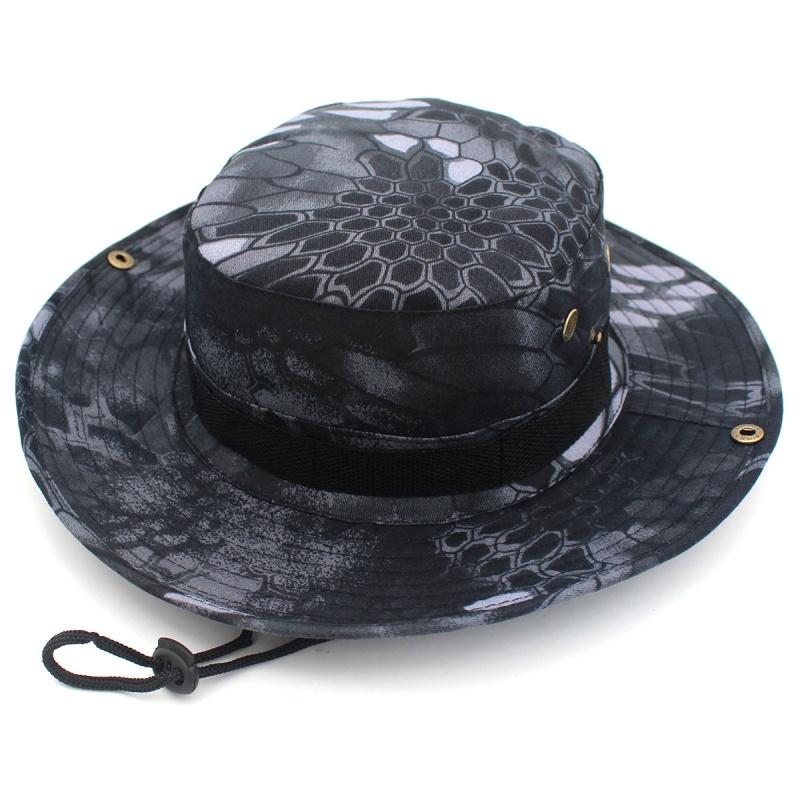Boonie Tactical Camouflage Hats Camping Climbing Bucket Fisherman Sniper Hat Men Outdoor Fishing Hiking Cap Sun Protective Boonie Caps