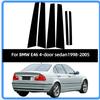 Fit For BMW E46 4-door sedan1998-2005 Gloss Black Pillar Posts Door Side Decorative Window Trim Cover Stickers Accessories