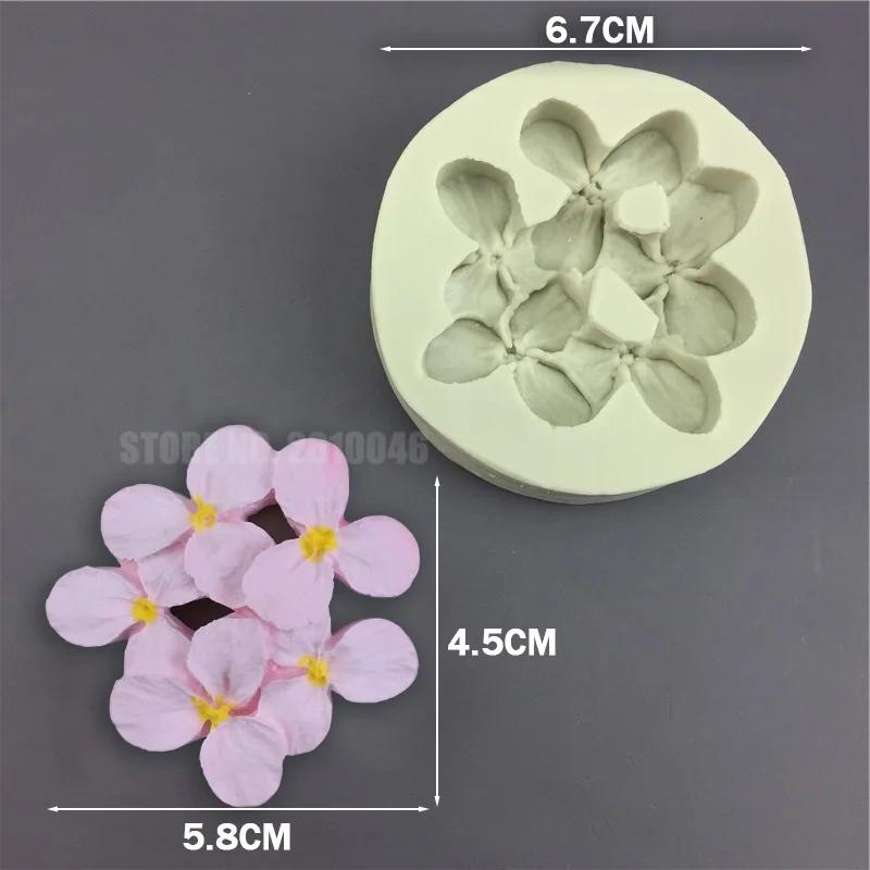 Flower Shape Silicone Cake Mold Gardenia Plumeria Rubra Soap Fondant Molds Cupcake Jelly Candy Chocolate Decoration Baking Tool
