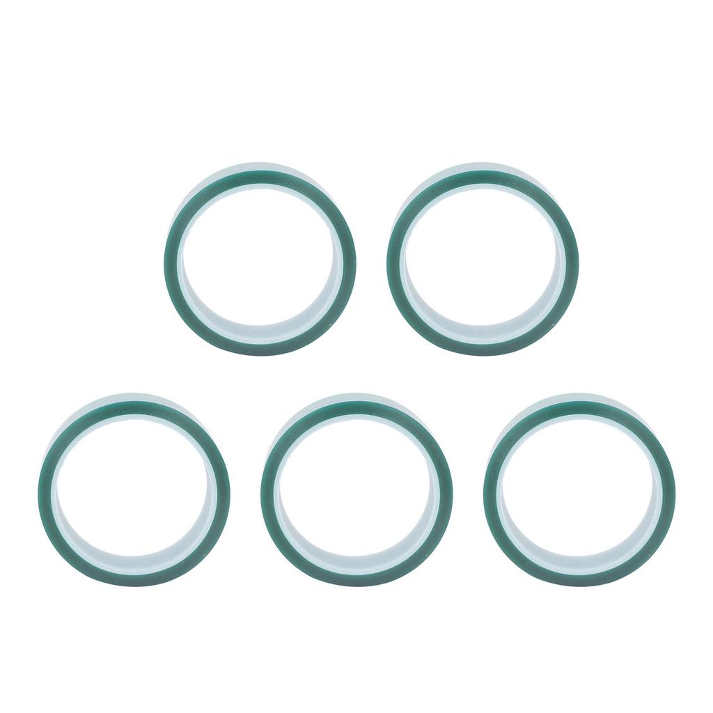 5 buc Bandă de mascare Verde 33mm Lățime 33m Lungime Protecție Vopsire prin pulverizare PET Bandă de înaltă temperatură