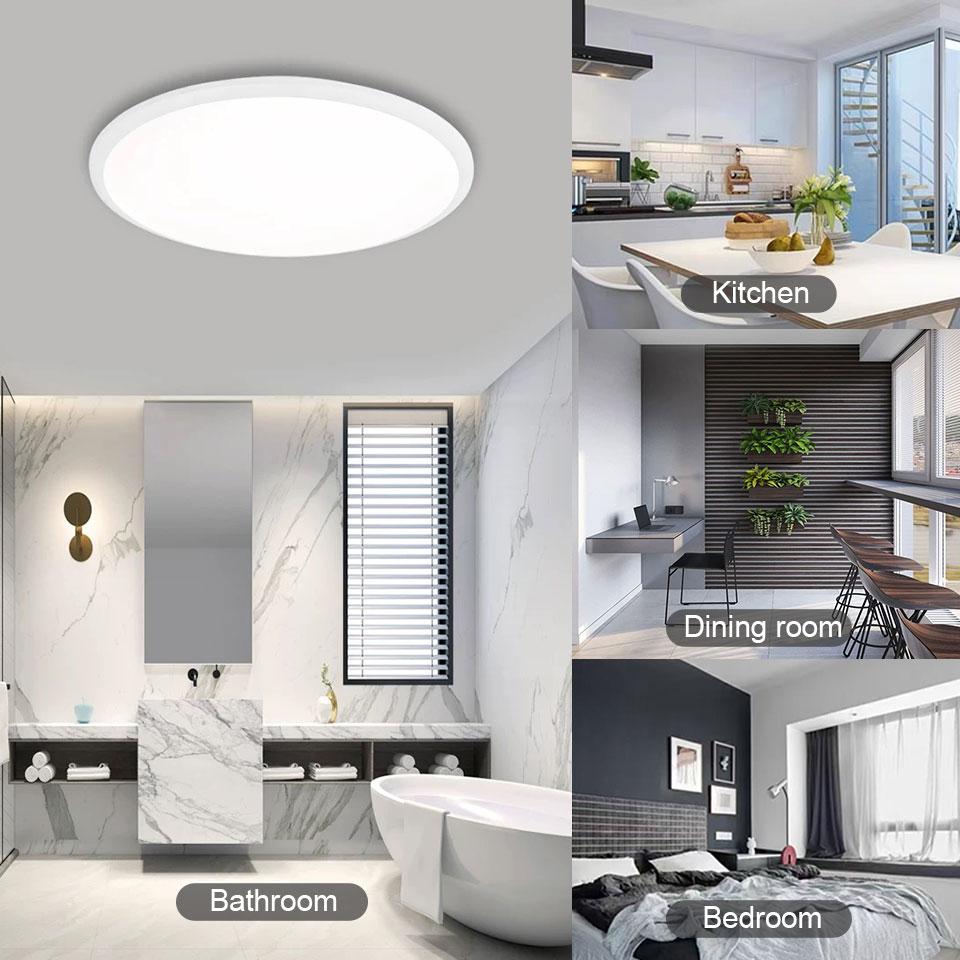 LED Ceiling Light 220V Waterproof Dustproof Three Proof Light Bedroom Bathroom Dining Room Kitchen Indoor Lighting Fixtures