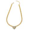 Versatile Heart Pendant Winter Necklace Female Internet Celebrity Collarbone Chain