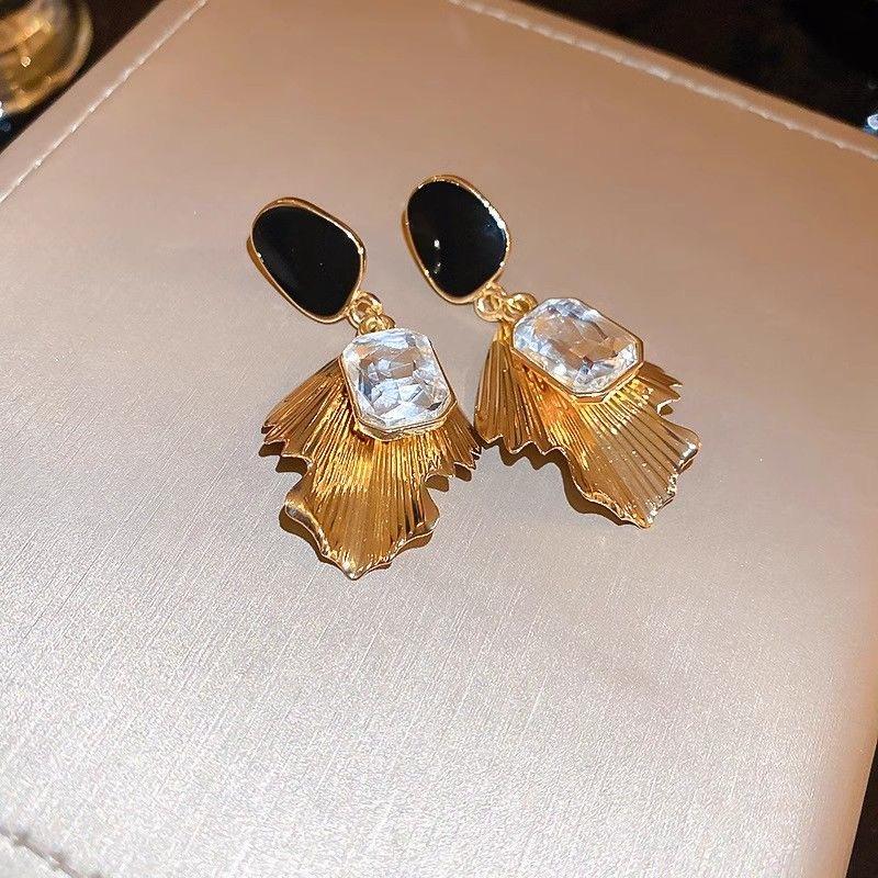 Vintage Brown Resin Tiger Eye Stone New Earrings For Women Statement Fashion Stud Earring Personality Melard Color Jewelry