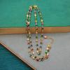 Necklace Dripping Oil Colored Crystal Beaded Handmade Long Sweater Chain Design Autumn And Winter