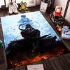 Epic Samurai Warrior Dark and Ice Theme Carpet for Home Decor Suitable for use as an anti-slip for living room bedroom sofas