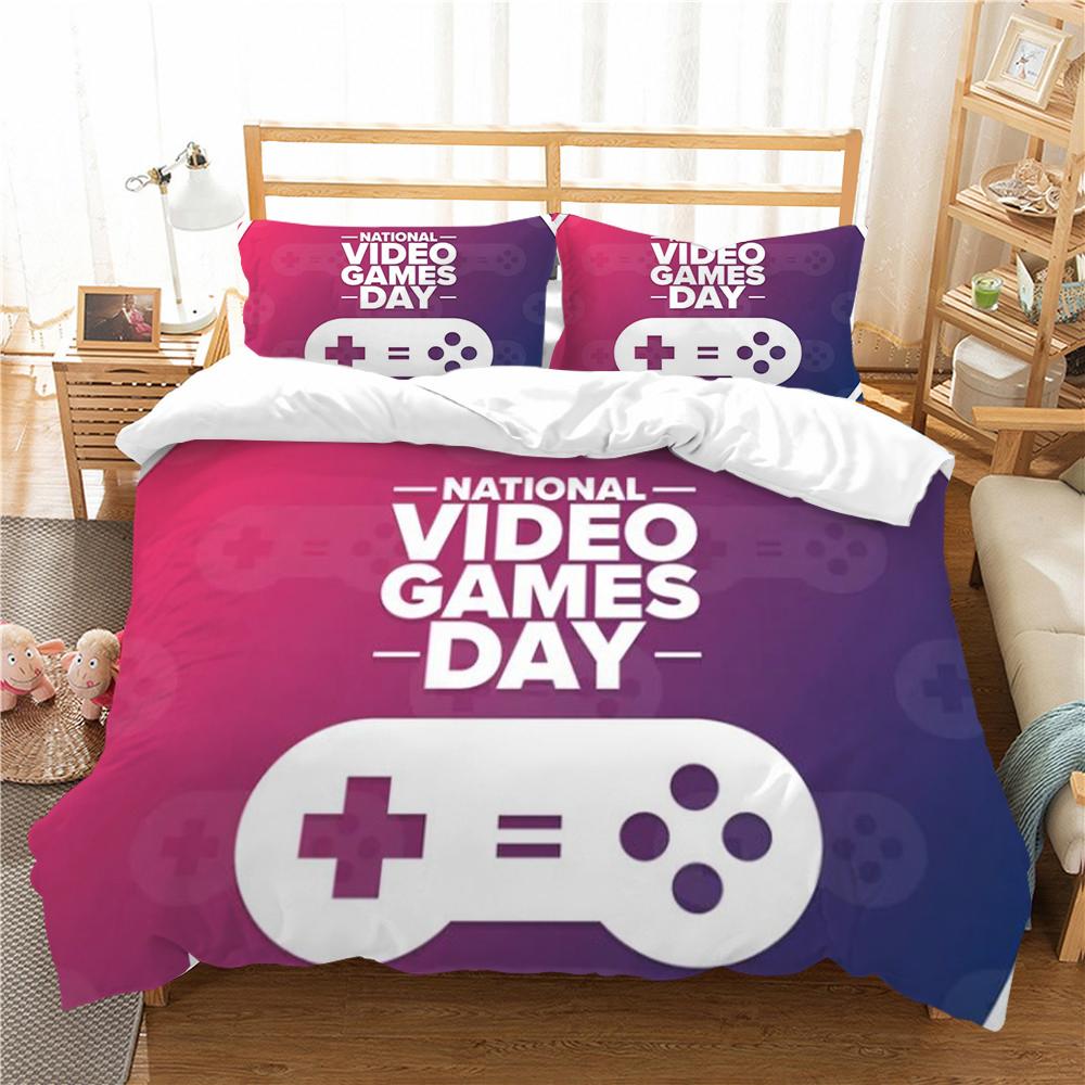 Bedding Cover Suit King Double Size Man Woman High Quality Bed Cover Set 3D Gamer Printed Creative Bedspreads