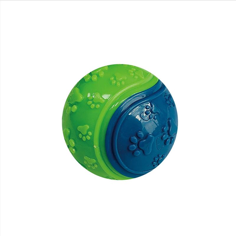 dog chew ball toy durable rubber squeaky ball for pet interactive play